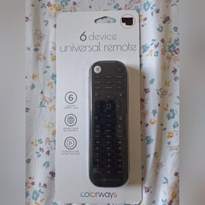Black 6-Device Universal Remote Control by Onn